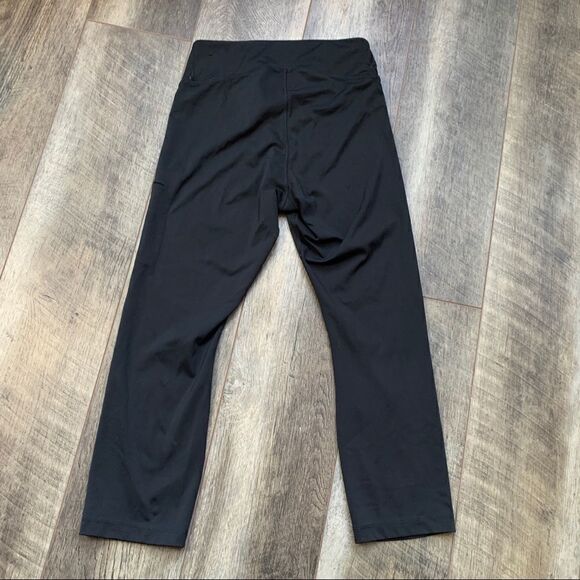 Nike Dri-Fit Running Crop Tights Black Leggings Medium Side Pocket - Picture 7 of 9